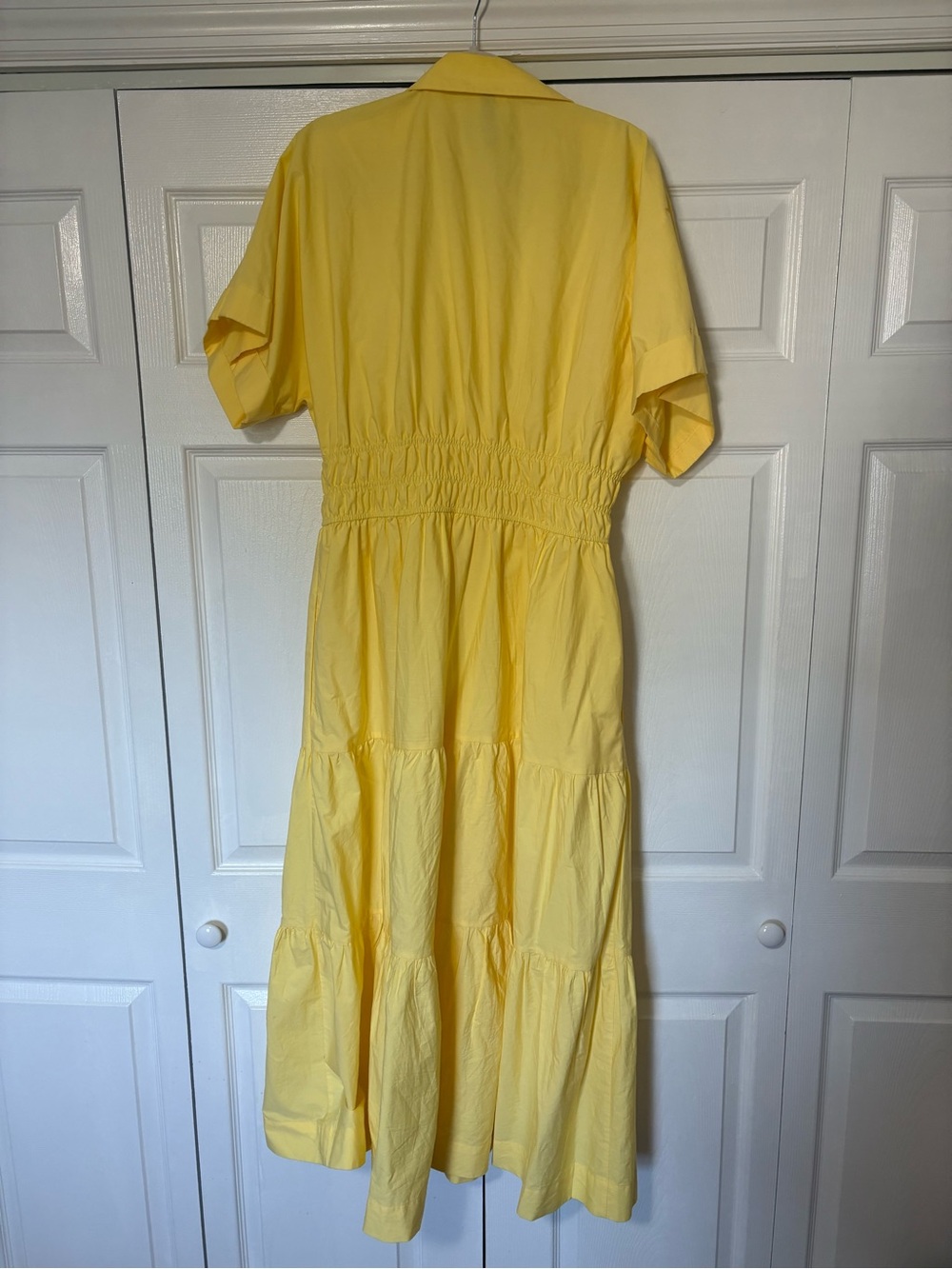 Anthropologie Somerset Yellow Tiered Shirred-Waist Maxi Dress - Picture 4 of 5